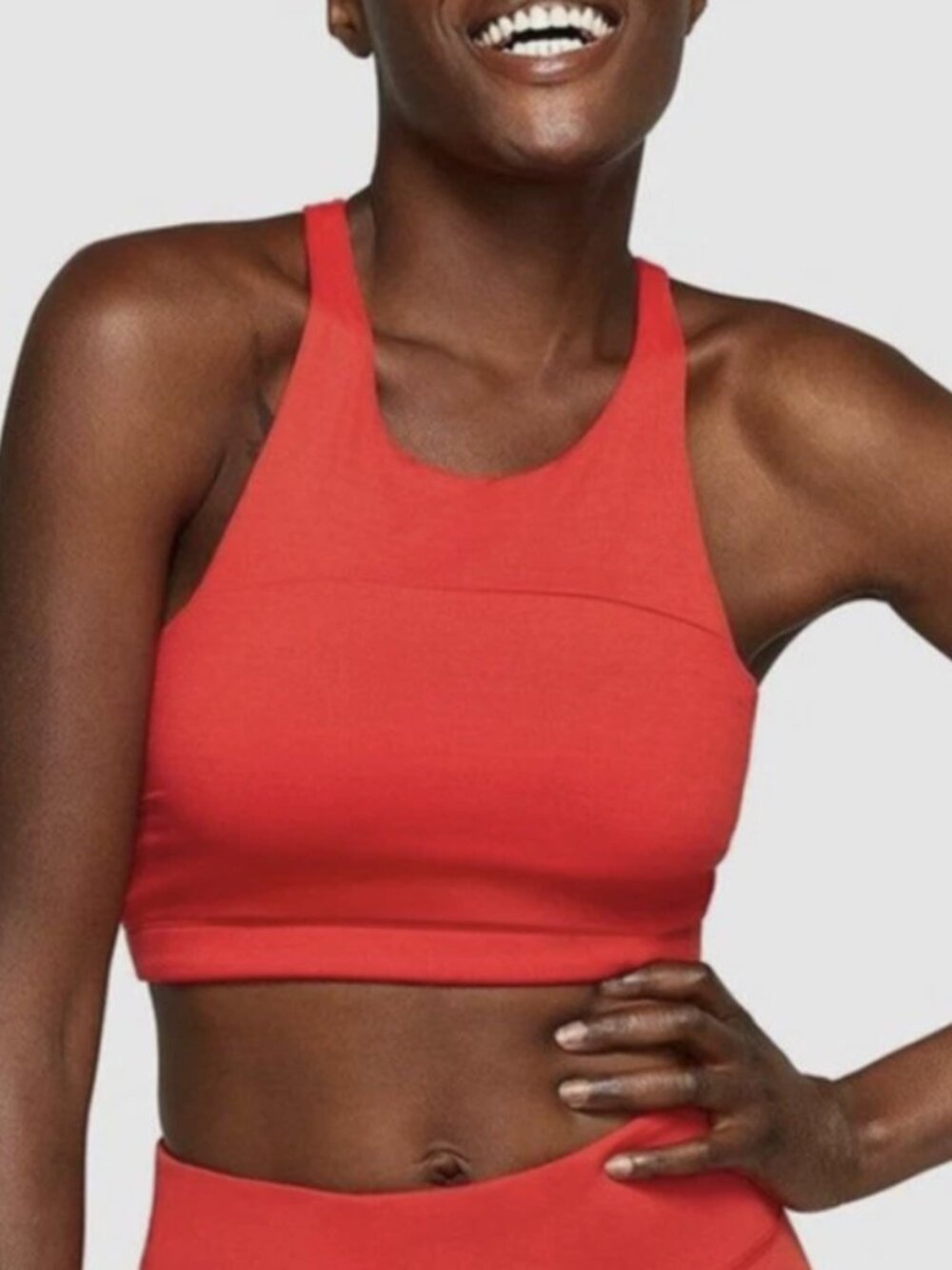 Outdoor Voices TechSweat Move Free Crop Top OV Sports Bra Scarlet Size S